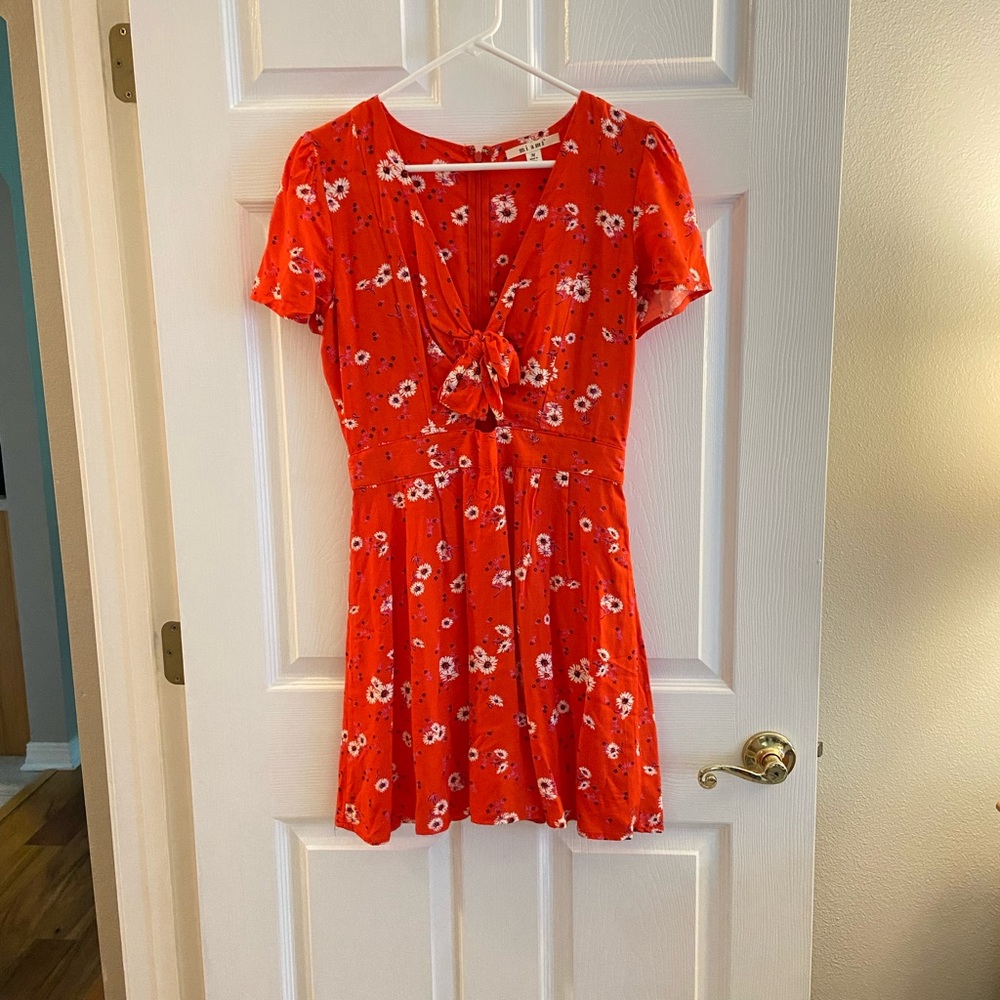 Francesca‘s Red Floral Dress/Romper